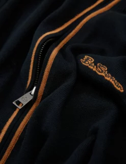 Long-Sleeve Sport Zip-Through Knit Track Top - Black -clothing Shop BS 0065546 290 F scaled