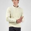 Cable-Knit Crewneck Sweater - Ivory
