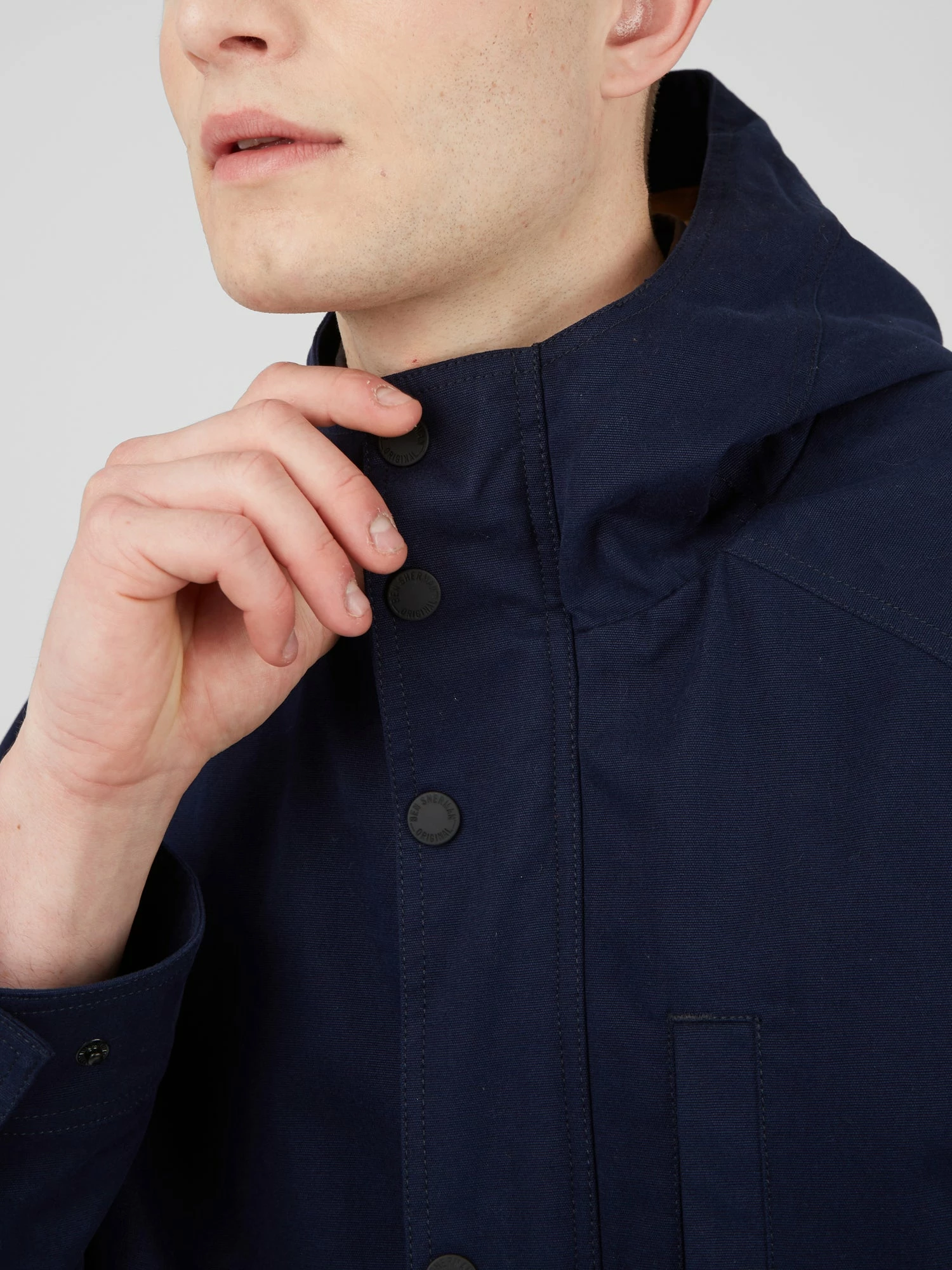 Hooded Anorak Jacket - Marine 3 Hooded Anorak Jacket - Marine - Image 3