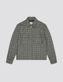Monochromatic Check Print Jacket - Steel -clothing Shop BS 0065688 017 D