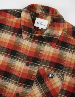 B By Ben Sherman Check-Print Chore Jacket - Burnt Orange 14 B By Ben Sherman Check-Print Chore Jacket - Burnt Orange -clothing Shop BS 0065698 481 E