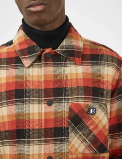 B By Ben Sherman Check-Print Chore Jacket - Burnt Orange 11 B By Ben Sherman Check-Print Chore Jacket - Burnt Orange -clothing Shop BS 0065698 481 F
