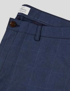 Tonal Check-Print Slim-Taper Trouser - Dark Blue 8 Tonal Check-Print Slim-Taper Trouser - Dark Blue -clothing Shop BS 0065700 026 E scaled