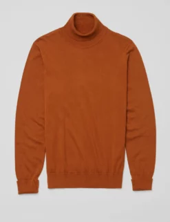 Signature Organic Knit Roll-Neck Sweater - Caramel 11 Signature Organic Knit Roll-Neck Sweater - Caramel -clothing Shop BS 0066143 371 D