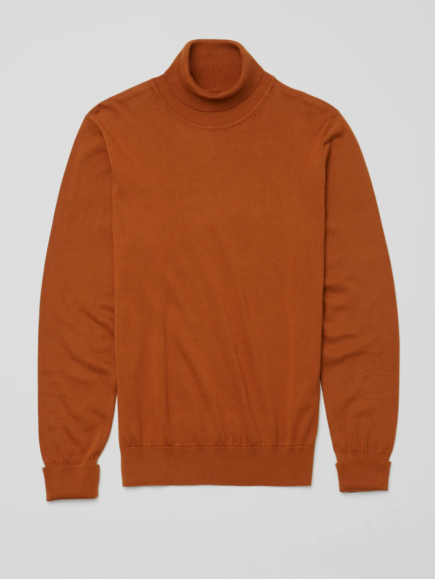 Signature Organic Knit Roll-Neck Sweater - Caramel 6 Signature Organic Knit Roll-Neck Sweater - Caramel - Image 6