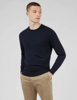 Signature Knit Crewneck Sweater - Navy