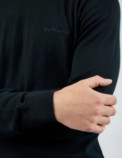 Signature Knit Crewneck Sweater - Black -clothing Shop BS 0066549 290 F