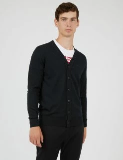 Signature Merino Cardigan Sweater - Black