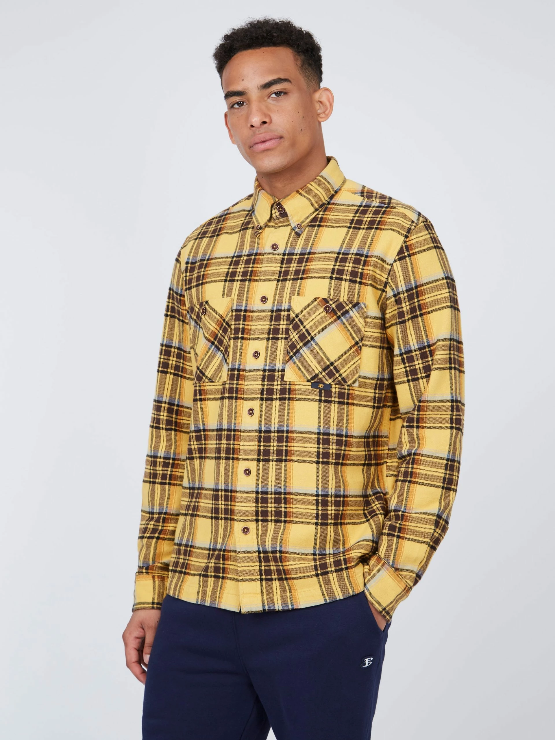 B By Ben Sherman Check Long-Sleeve Overshirt 5 B By Ben Sherman Check Long-Sleeve Overshirt - Image 5