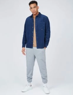 B By Ben Sherman Corduroy Overshirt - Dark Blue -clothing Shop BS 0068103 026 B scaled