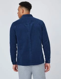 B By Ben Sherman Corduroy Overshirt - Dark Blue -clothing Shop BS 0068103 026 C scaled