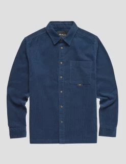 B By Ben Sherman Corduroy Overshirt - Dark Blue -clothing Shop BS 0068103 026 D scaled