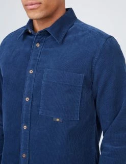 B By Ben Sherman Corduroy Overshirt - Dark Blue -clothing Shop BS 0068103 026 E scaled