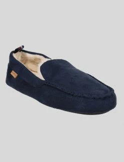 Casa Cartegena Men's Moccasin Slipper - Navy