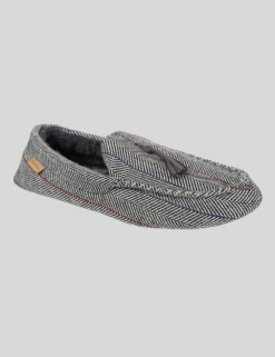 Cliveden House Men's Moccasin Slipper - Grey