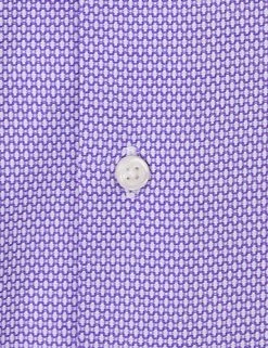 Purple Textured Dobby Slim Fit Dress Shirt -clothing Shop HBS1547.button