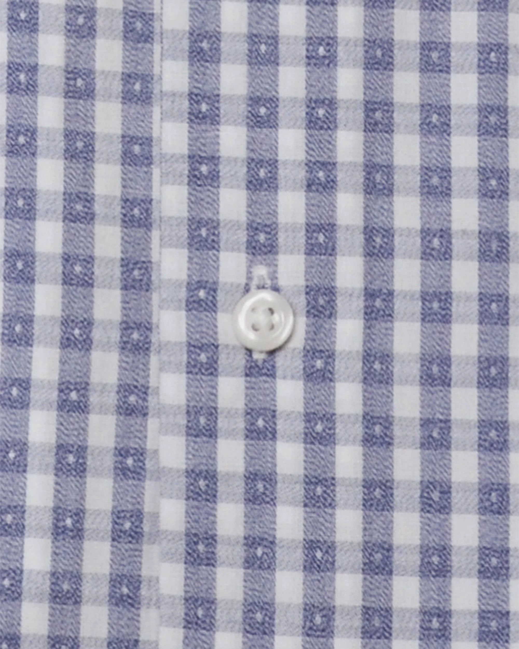 Navy & White Jasper Check Slim Fit Dress Shirt 6 Navy & White Jasper Check Slim Fit Dress Shirt - Image 6