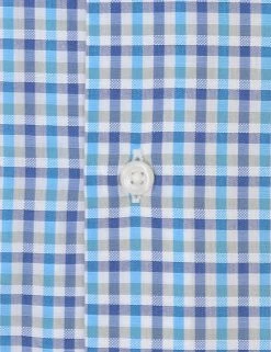 Multi Dobby Tattersall Skinny Fit Dress Shirt -clothing Shop HBS1563.button