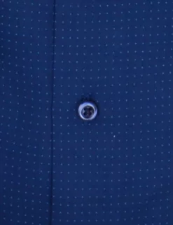 Teal & Navy Solid Dobby Slim Fit Dress Shirt -clothing Shop HBS1761 390.button