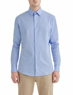 Diamond Dobby Clip-Spot Slim Fit Dress Shirt