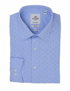 Diamond Dobby Clip-Spot Slim Fit Dress Shirt -clothing Shop HBS1768 400.front
