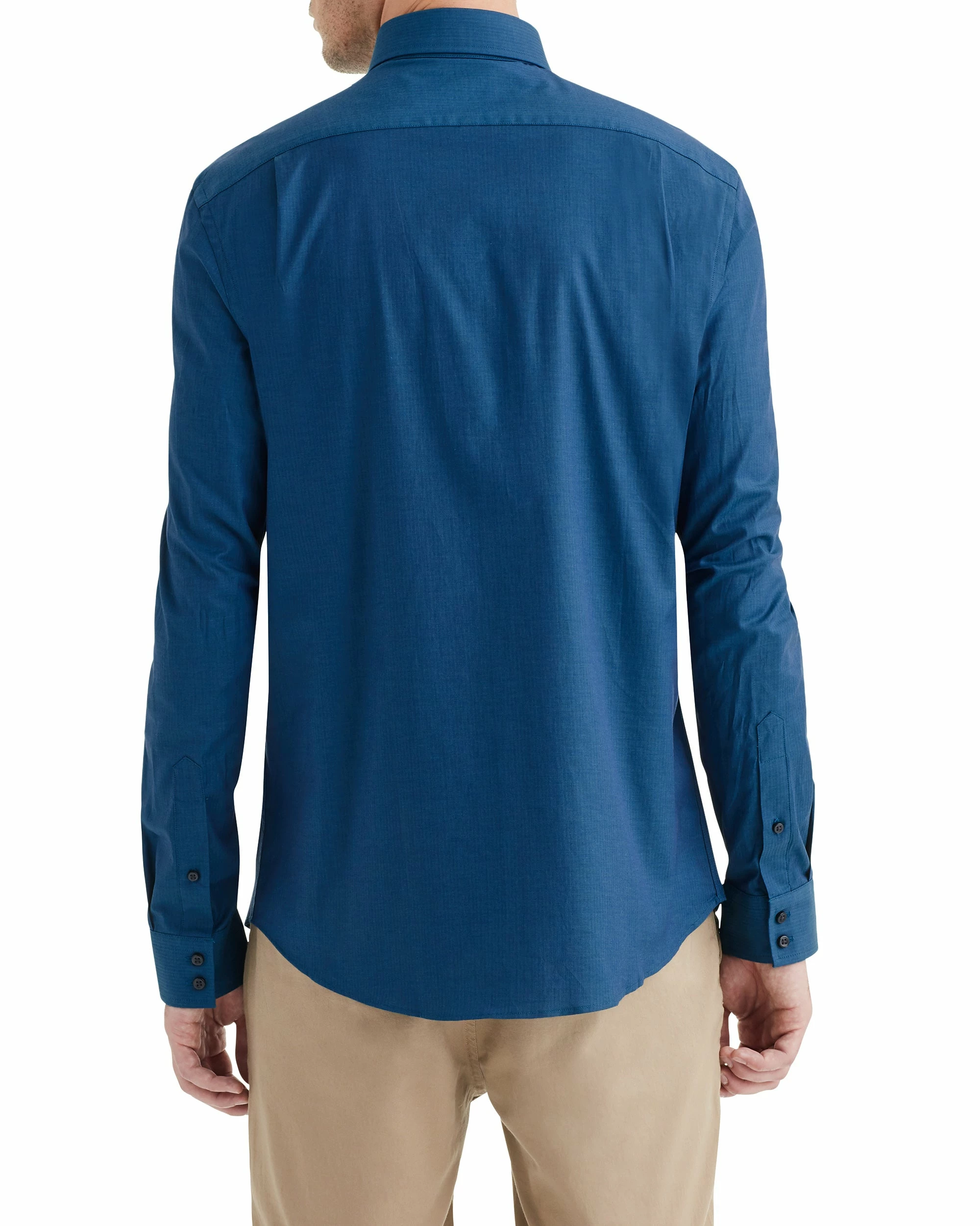 Forest & Navy Tonic Herringbone Slim Fit Dress Shirt 2 Forest & Navy Tonic Herringbone Slim Fit Dress Shirt - Image 2