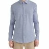 Grey Slub Knit Slim Fit Dress Shirt