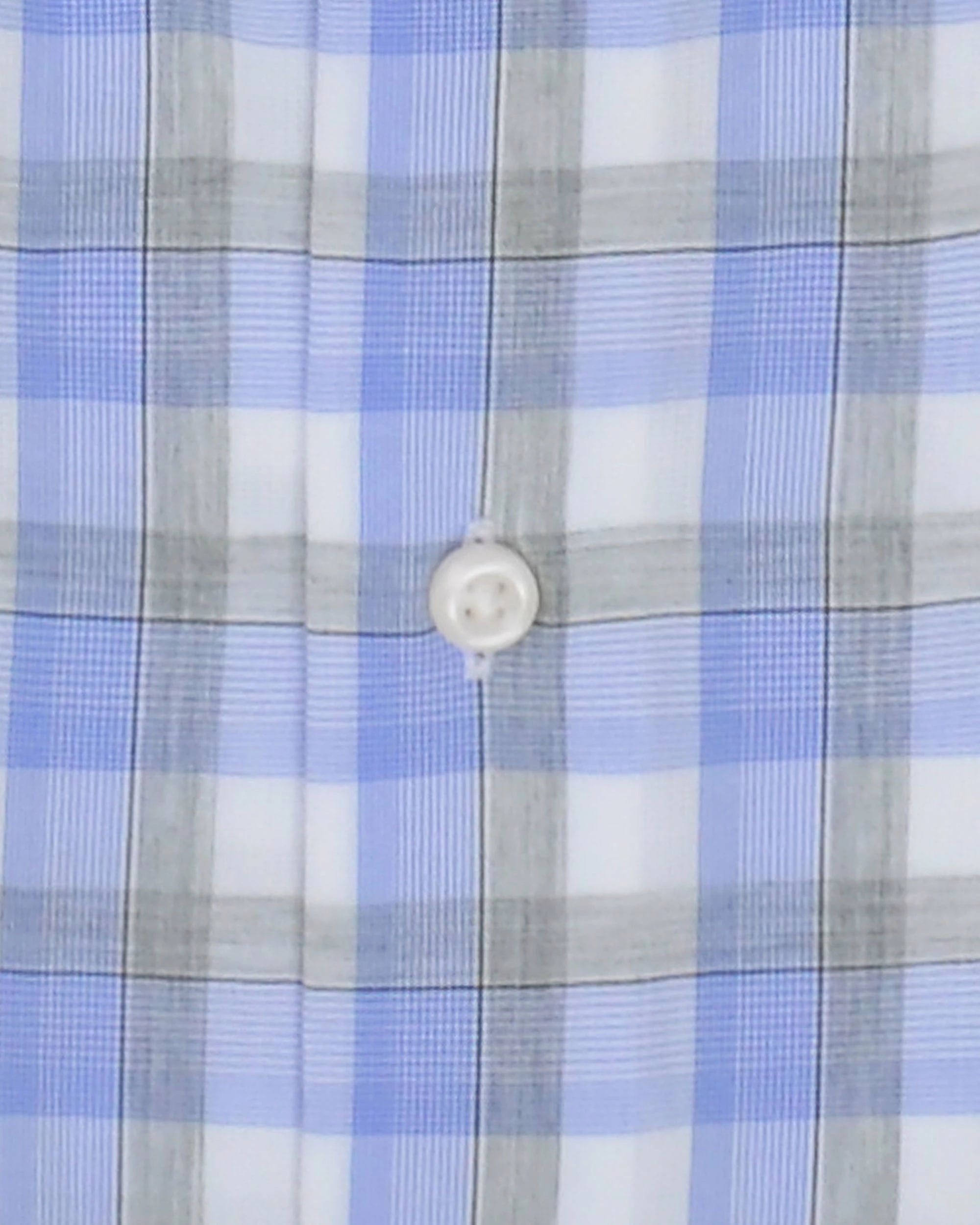 Blue & Grey Heather Check Slim Fit Dress Shirt 7 Blue & Grey Heather Check Slim Fit Dress Shirt - Image 7