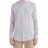 Dusty Rose Dobby Check Slim Fit Dress Shirt