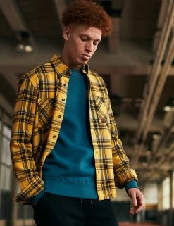 B By Ben Sherman Check Long-Sleeve Overshirt