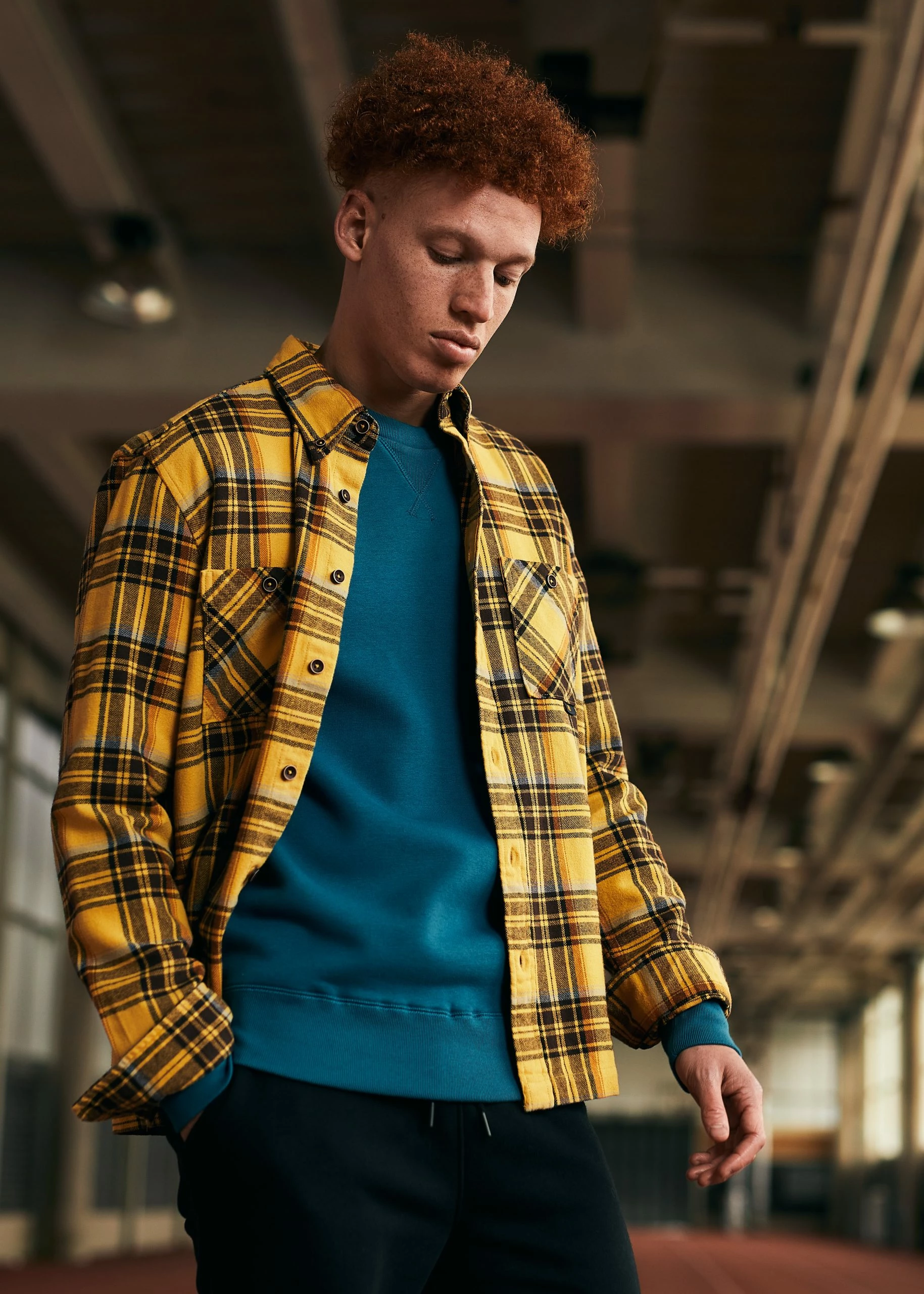 B By Ben Sherman Check Long-Sleeve Overshirt 1 B By Ben Sherman Check Long-Sleeve Overshirt