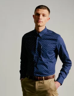 Navy Polka Dot Print Long-Sleeve Shirt 13 Navy Polka Dot Print Long-Sleeve Shirt -clothing Shop LOOK 004 1587 20copy fmpl9d