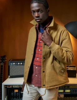 Wool Coach Jacket - Camel