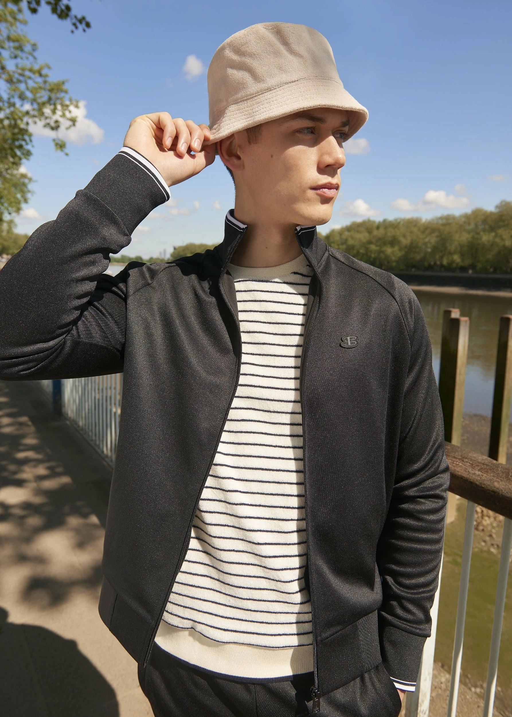 B By Ben Sherman Zip-Through Tricot Track Jacket 4 B By Ben Sherman Zip-Through Tricot Track Jacket - Image 4