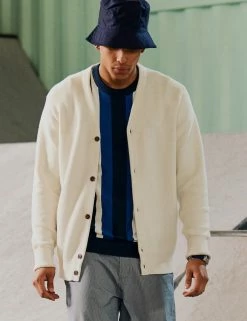 B By Ben Sherman Chunky Knit Cardigan - Ivory