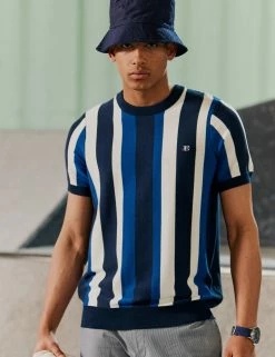 B By Ben Sherman Stripe Knit Tee -clothing Shop Look 007 898 CC sjrawf