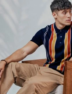 Signature Mod Knit Stripe Polo - Navy -clothing Shop Look 008 829 CC EDIT xe76jp 23de3afd 23e1 482a a5c2 3c3ac310b354