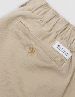 Slim Tapered Drawcord Chino Pant - Khaki -clothing Shop M104BEN0001 KHAKI 2