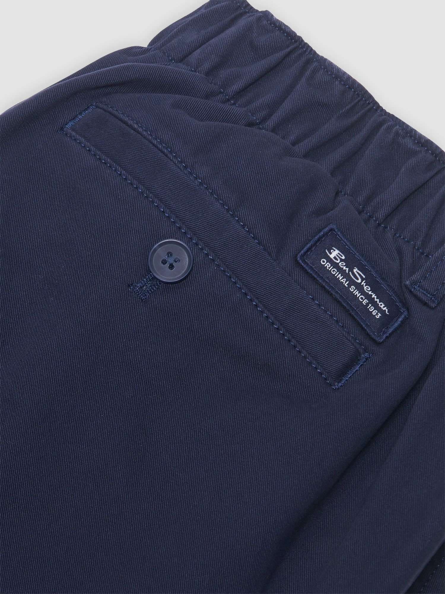 Slim Tapered Drawcord Chino Pant - Navy 3 Slim Tapered Drawcord Chino Pant - Navy - Image 3