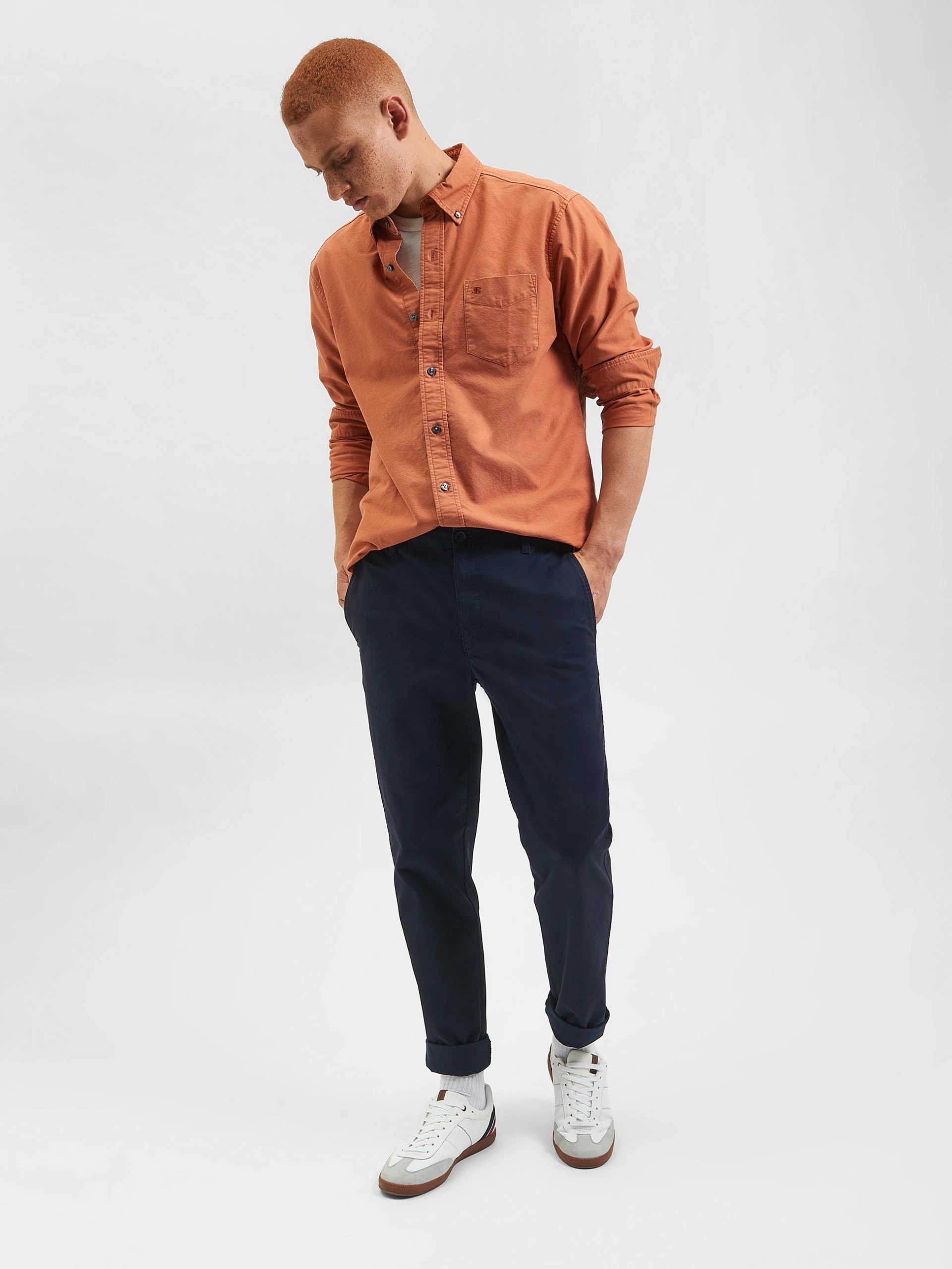 Slim Tapered Drawcord Chino Pant - Navy 5 Slim Tapered Drawcord Chino Pant - Navy - Image 5