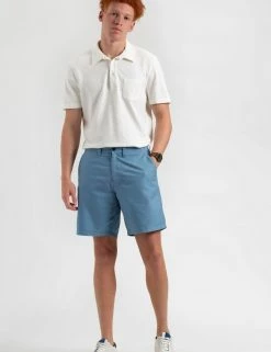 Beatnik Oxford Garment Dye Slim Short - Dusty Blue -clothing Shop M150BEN0003DUSTYBLUE BM 1 1
