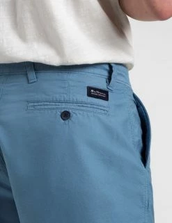 Beatnik Oxford Garment Dye Slim Short - Dusty Blue -clothing Shop M150BEN0003DUSTYBLUE BM 4 1 scaled