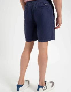 Seersucker Slim Fit Bengal Stripe Short - Navy 8 Seersucker Slim Fit Bengal Stripe Short - Navy -clothing Shop M150BEN0007Navy Overdyed BM3 scaled