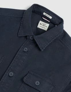 Garment Dye Chore Shirt Jacket - Navy -clothing Shop M202BEN0002 NAVY 2 9b73e5aa 2289 4aed be97 729e94c154f8