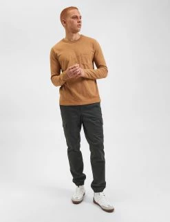 Garment Dye Beatnik Long-Sleeve T-Shirt - Camel -clothing Shop M331BEN0001 CAMEL 3 s