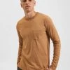 Garment Dye Beatnik Long-Sleeve T-Shirt - Camel