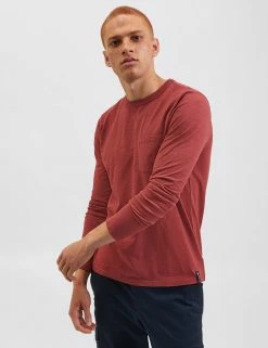 Garment Dye Beatnik Long-Sleeve T-Shirt - Deep Orange -clothing Shop M331BEN0001 DEEPORANGE 4 s