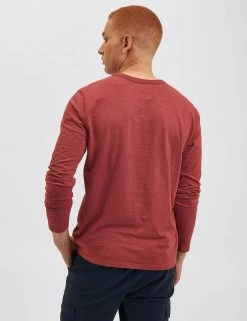 Garment Dye Beatnik Long-Sleeve T-Shirt - Deep Orange -clothing Shop M331BEN0001 DEEPORANGE 6 s