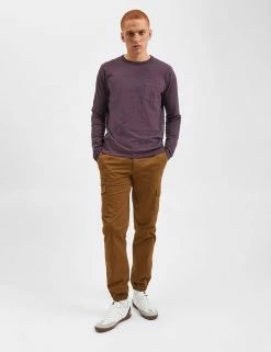 Garment Dye Beatnik Long-Sleeve T-Shirt - Merlot -clothing Shop M331BEN0001 MERLOT 3 s