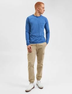 Garment Dye Beatnik Long-Sleeve T-Shirt - Mid Blue -clothing Shop M331BEN0001 MIDBLUE 3 s